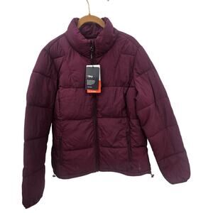 New NWT Bass Outdoor Puffer Jacket‎ Medium Wine Red Fig